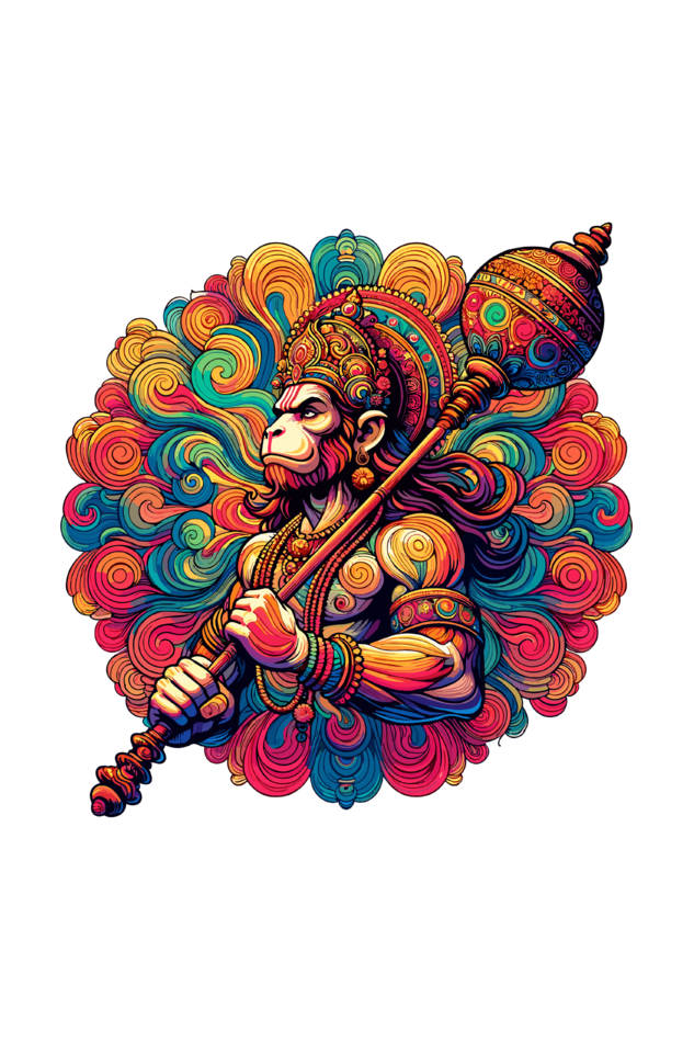 Lord Hanuman: Epic Divine Vibes Premium Men's Tee