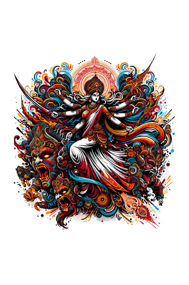 Durga's Conquest Women's Premium Tee