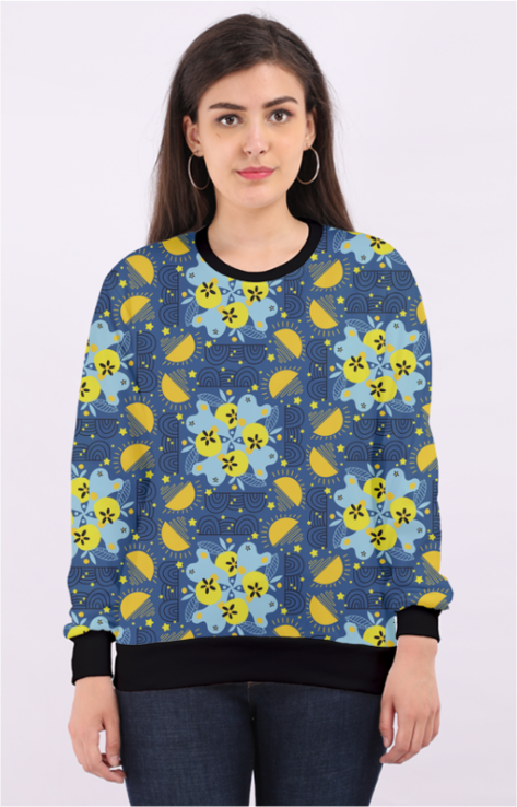 Bloom Luxe: Women's Premium Sweatshirt