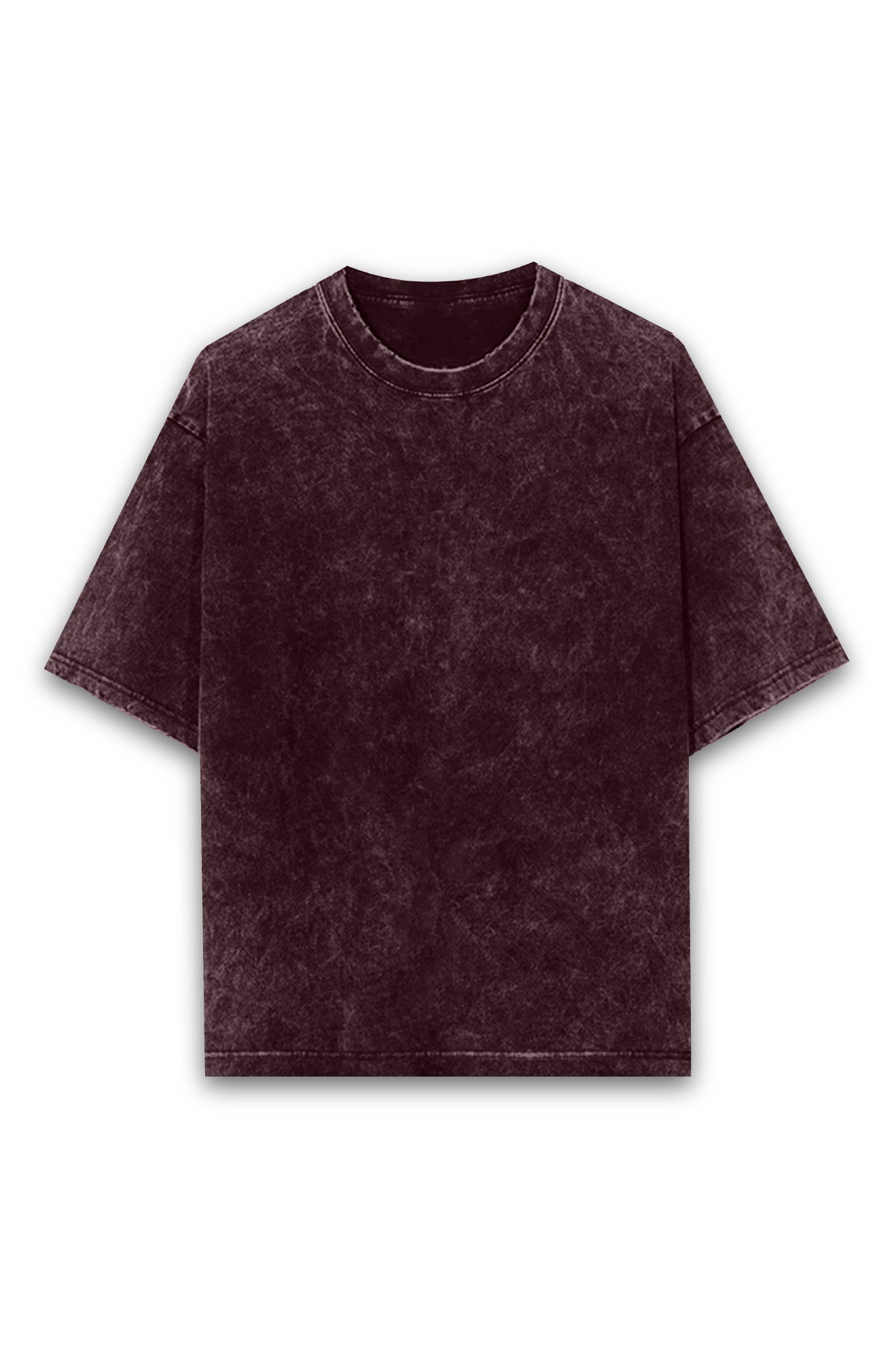 Acid Washed Unisex Superior Oversized Tee (Maroon)