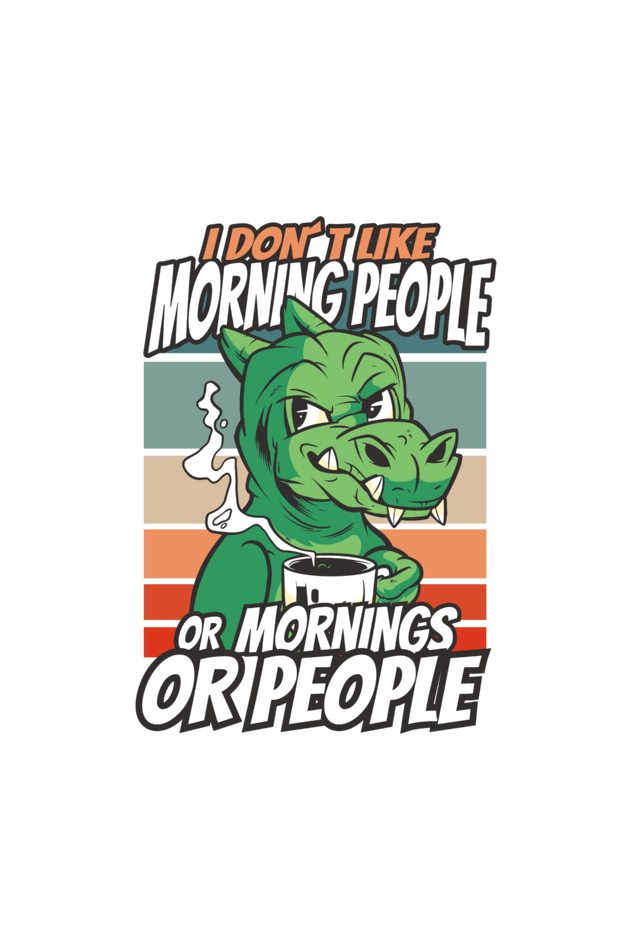"I Don’t Like Morning People" Superior Unisex Oversized Tee