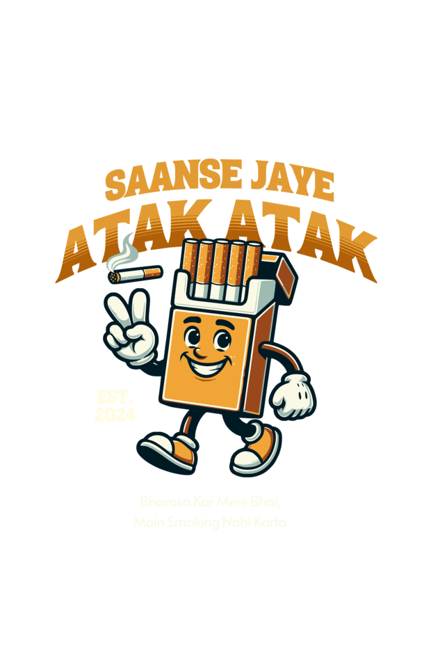 "Saans Jaye Atak Atak" Premium Unisex Oversized Tee