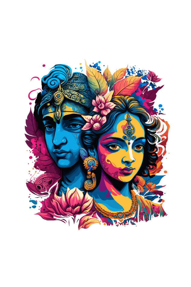 Radha Krishna: Embrace Divine Love Premium Men's Tee