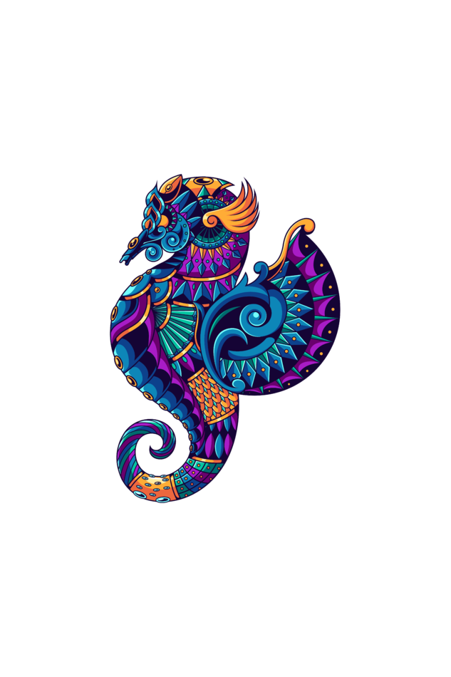 Dive into Style: Mystic Sea Horse Men's Premium Tee