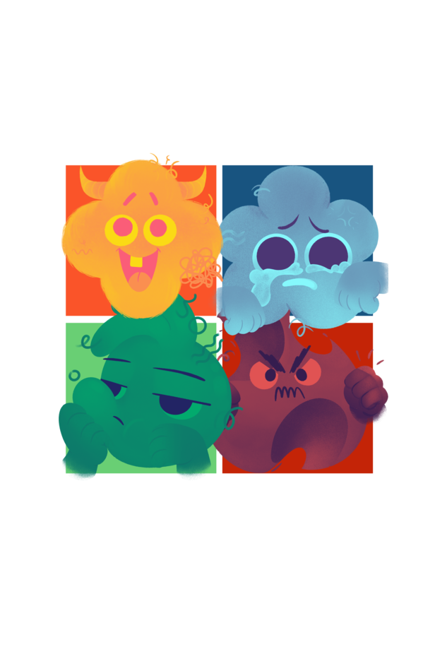 I Have 4 Moods: Men's Premium Hooded Sweatshirt