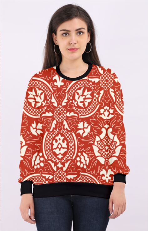 Regal Blooms: Women's Premium Sweatshirt