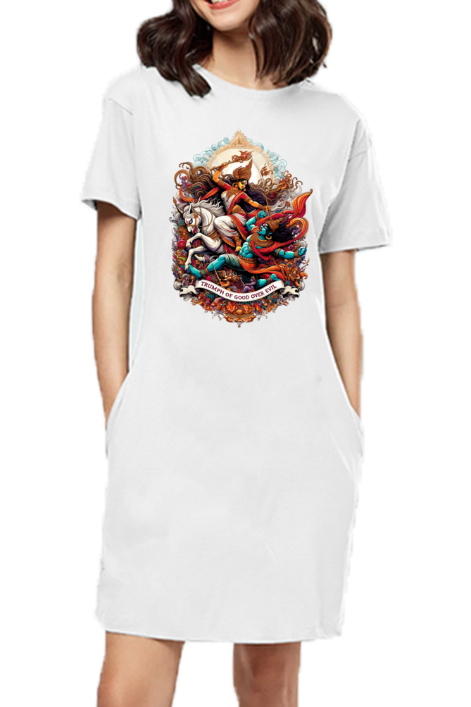 Divine Durga Women’s Premium T-Shirt Dress
