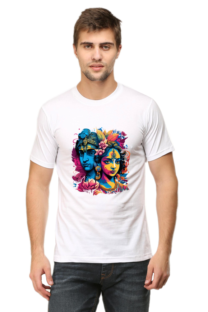 Radha Krishna: Embrace Divine Love Premium Men's Tee