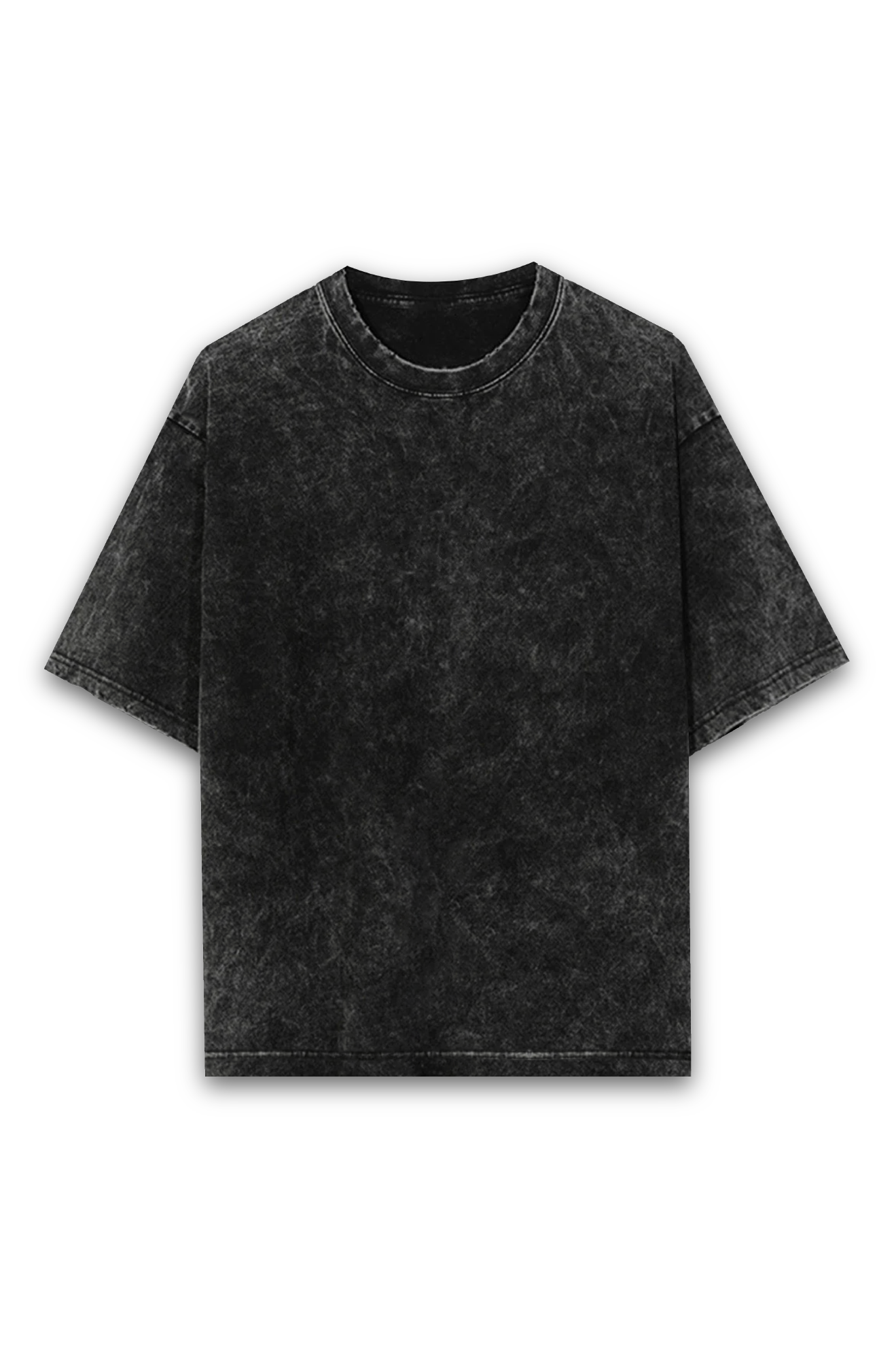 Acid Washed Unisex Superior Oversized Tee (Black)