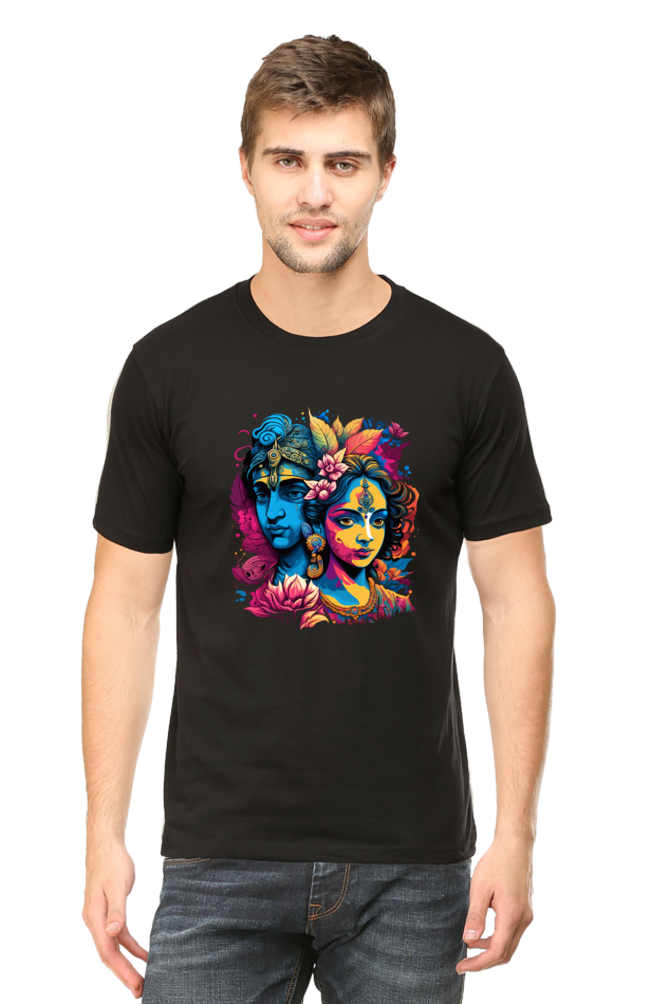 Radha Krishna: Embrace Divine Love Premium Men's Tee