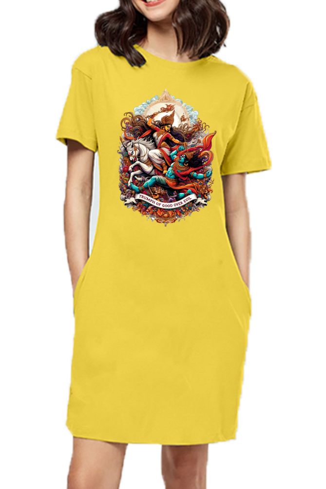Divine Durga Women’s Premium T-Shirt Dress