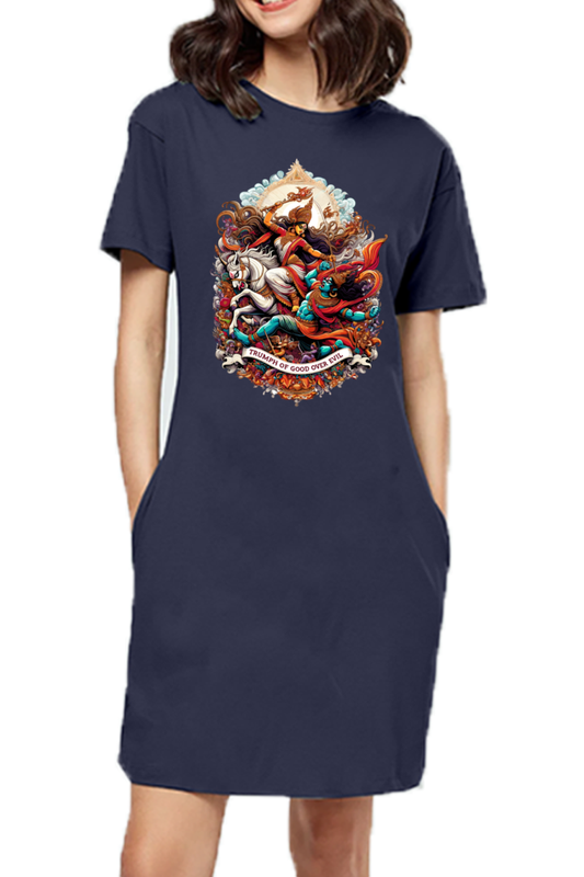Divine Durga Women’s Premium T-Shirt Dress