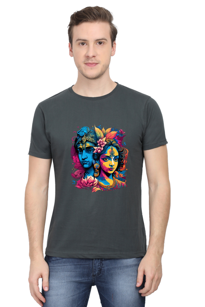 Radha Krishna: Embrace Divine Love Premium Men's Tee
