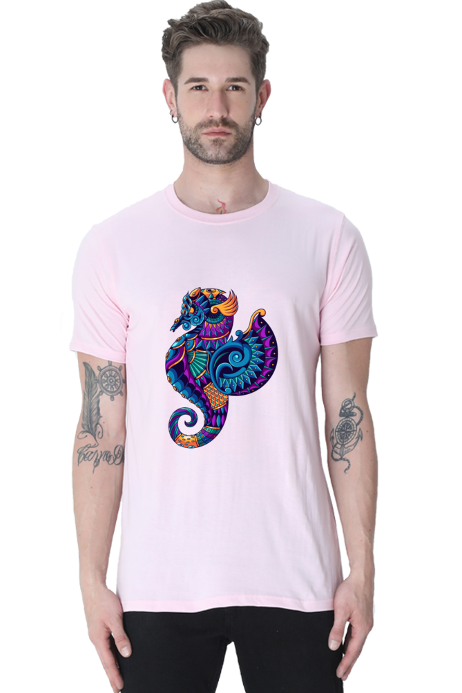 Dive into Style: Mystic Sea Horse Men's Premium Tee