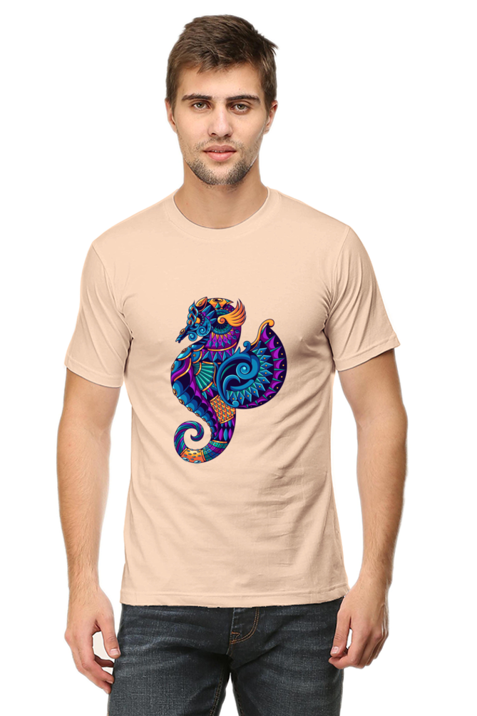 Dive into Style: Mystic Sea Horse Men's Premium Tee
