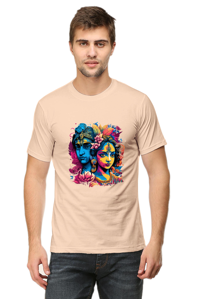 Radha Krishna: Embrace Divine Love Premium Men's Tee