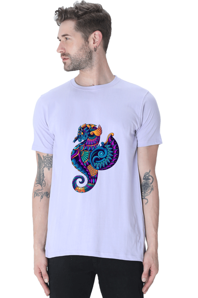 Dive into Style: Mystic Sea Horse Men's Premium Tee