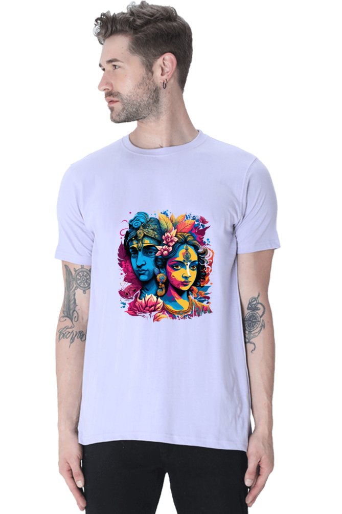 Radha Krishna: Embrace Divine Love Premium Men's Tee