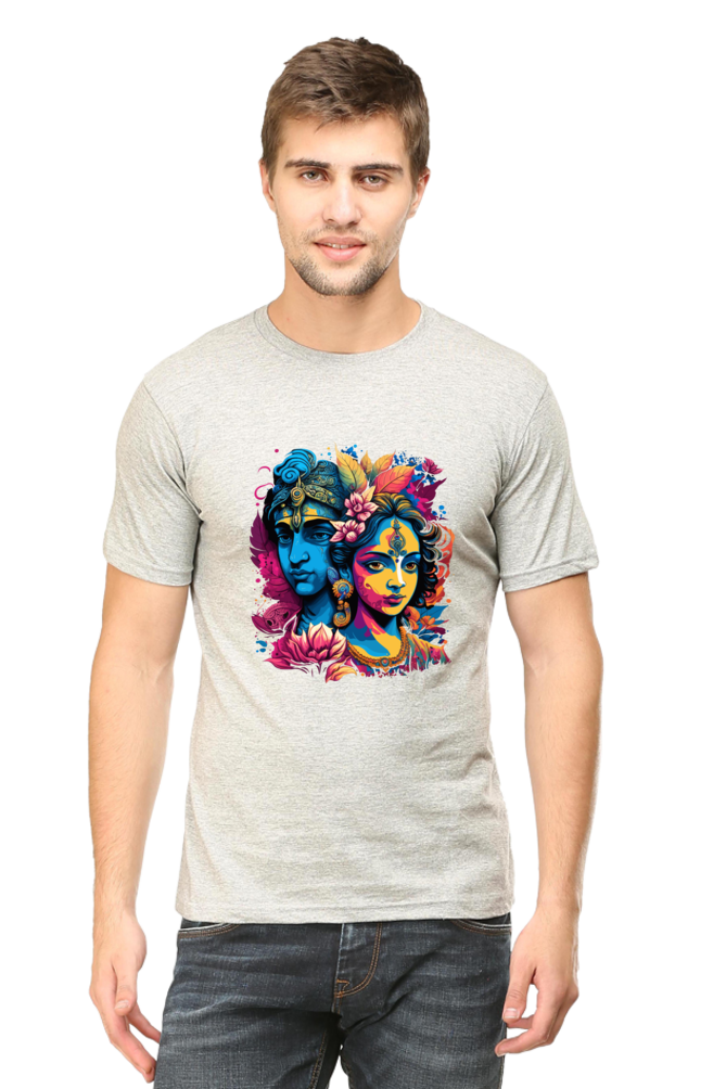 Radha Krishna: Embrace Divine Love Premium Men's Tee