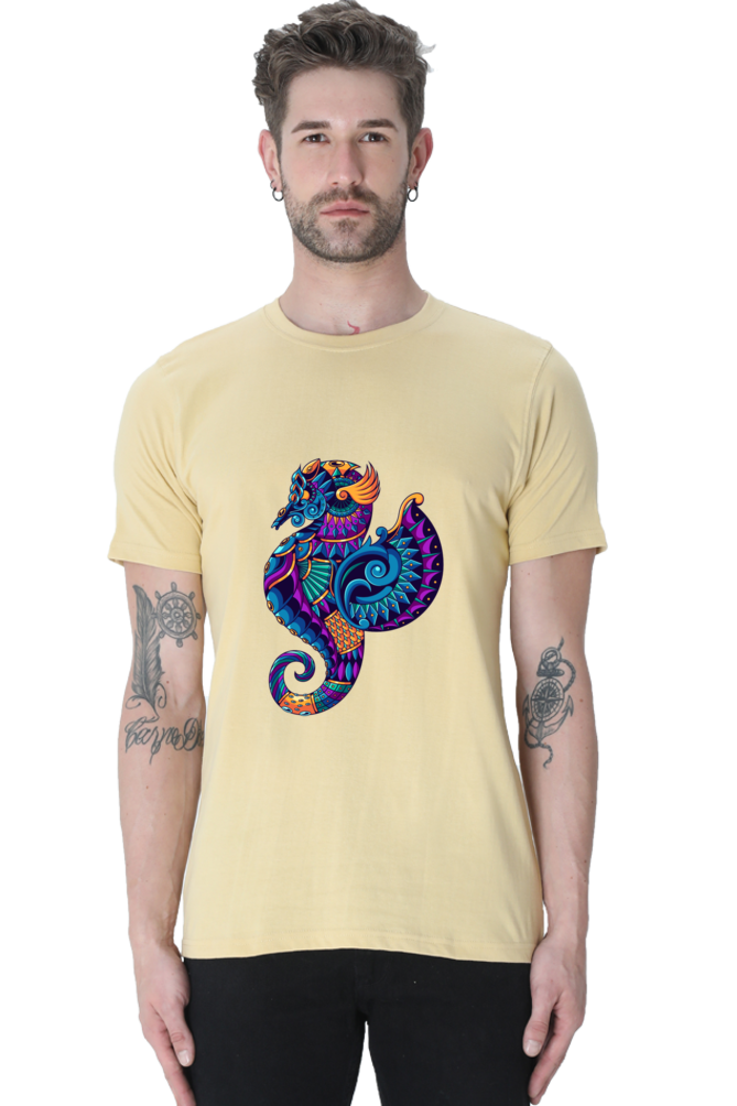 Dive into Style: Mystic Sea Horse Men's Premium Tee