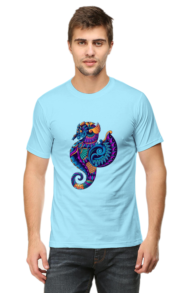 Dive into Style: Mystic Sea Horse Men's Premium Tee