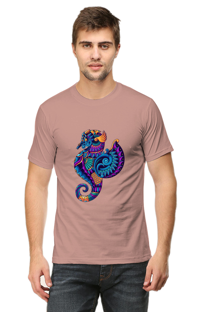 Dive into Style: Mystic Sea Horse Men's Premium Tee