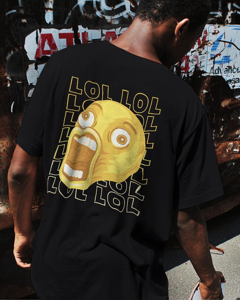 Ultimate Cozy Vibes: LOL Emoji Superior Unisex Oversized Tee