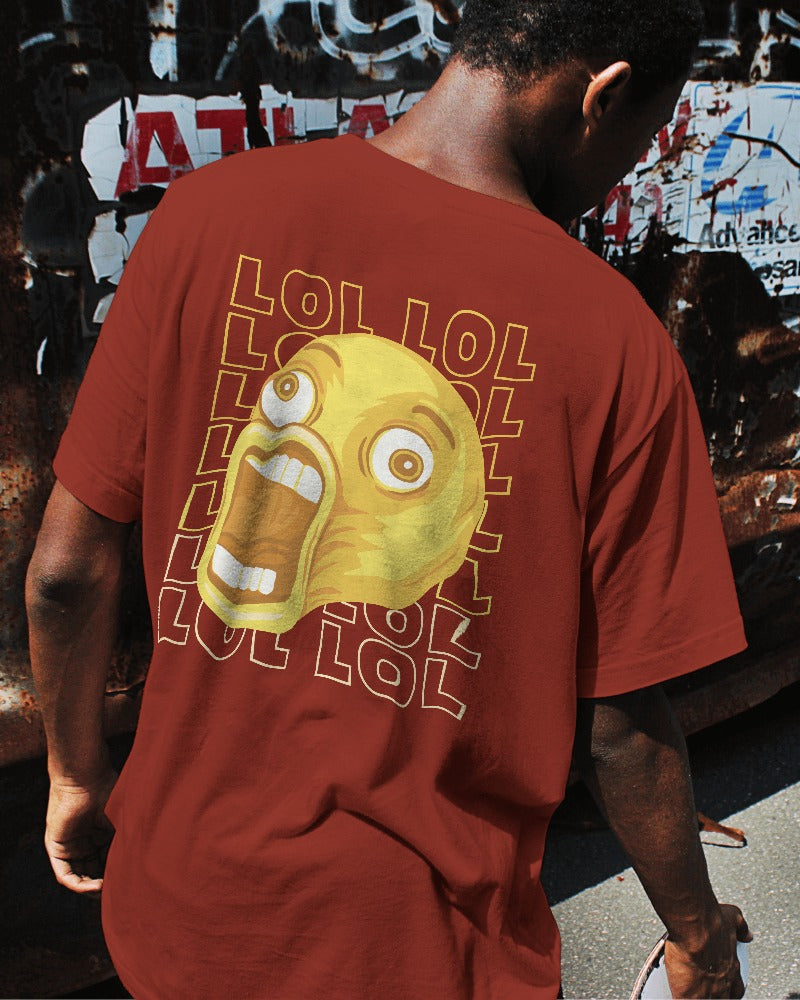 Ultimate Cozy Vibes: LOL Emoji Superior Unisex Oversized Tee