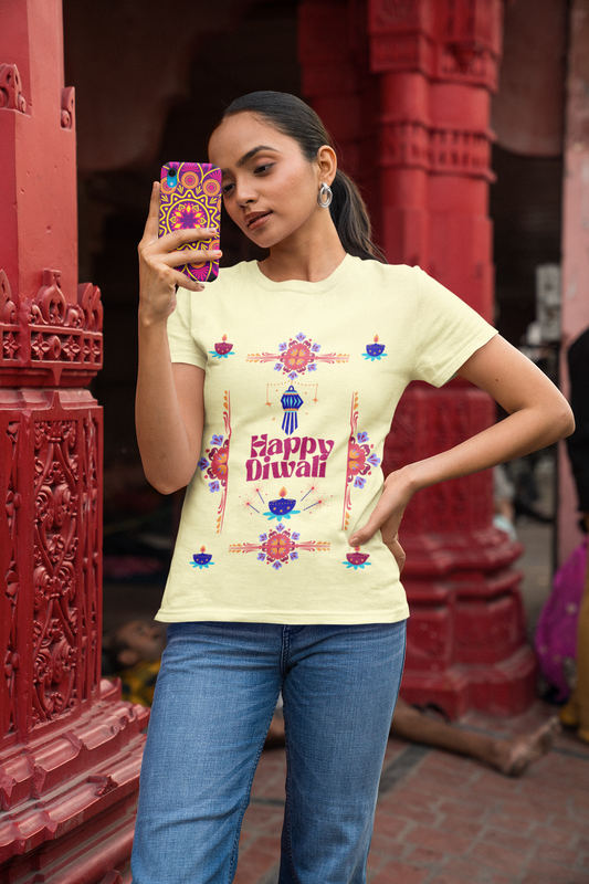 Festive Radiance: Happy Diwali Men’s Premium Tee