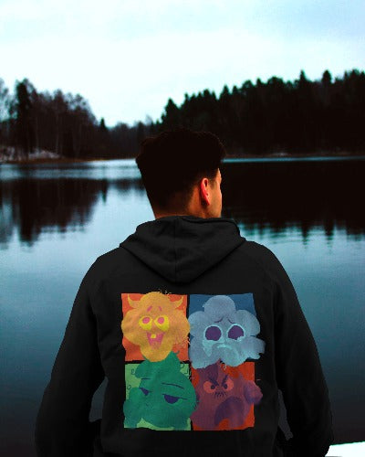 I Have 4 Moods: Men's Premium Hooded Sweatshirt