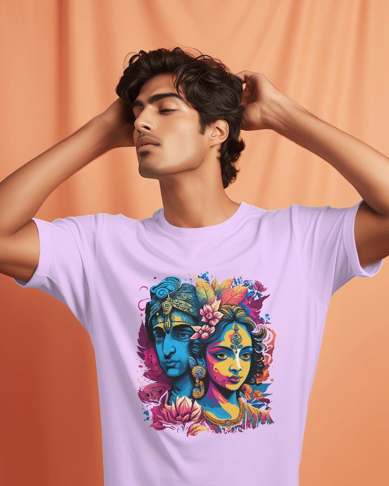Radha Krishna: Embrace Divine Love Premium Men's Tee