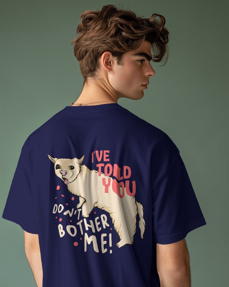 Cat's Got Attitude: 'Don’t Bother Me' Premium Unisex Oversized Tee